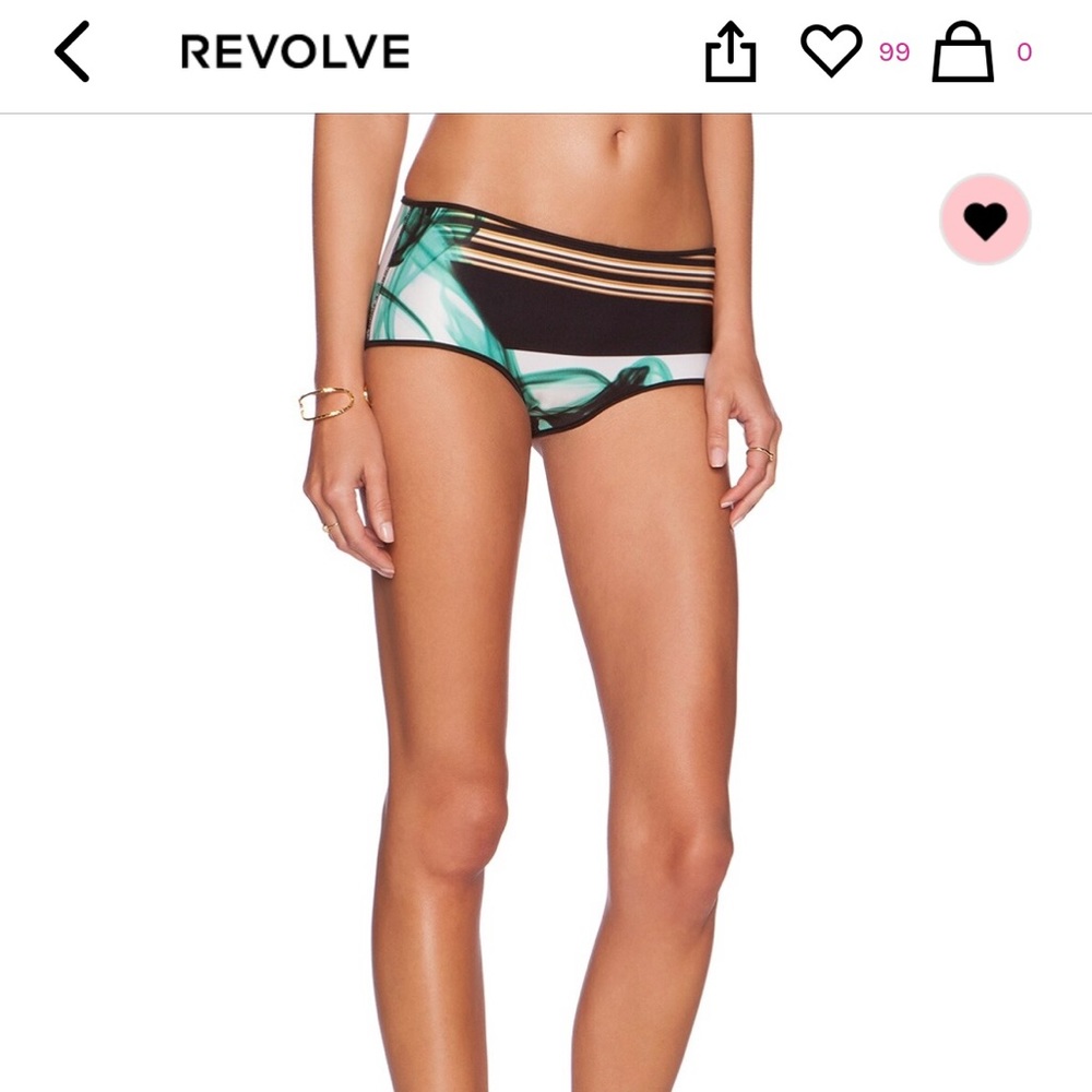 🌴Clover Canyon Liquid Jade Reversible Bikini Bottom Size Small